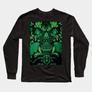 EMERALD GREEN ARTS CRAFTS RUG ART DECO DESIGN Long Sleeve T-Shirt